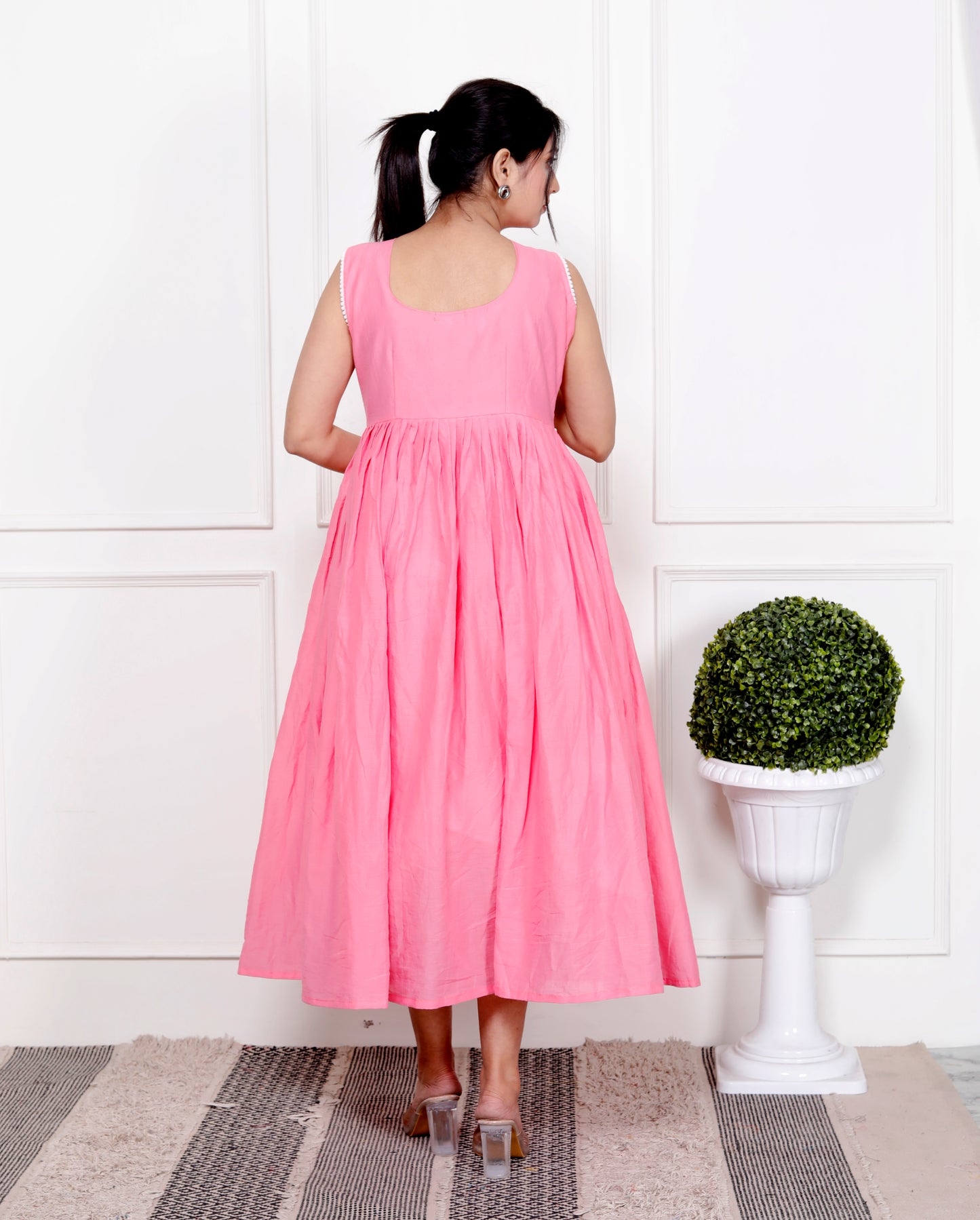 Pastel Perfection Pink Midi Dress