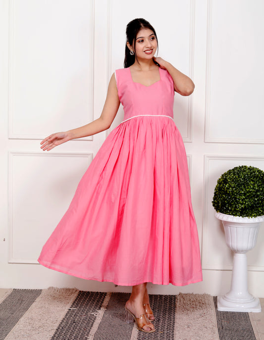 Pastel Perfection Pink Midi Dress