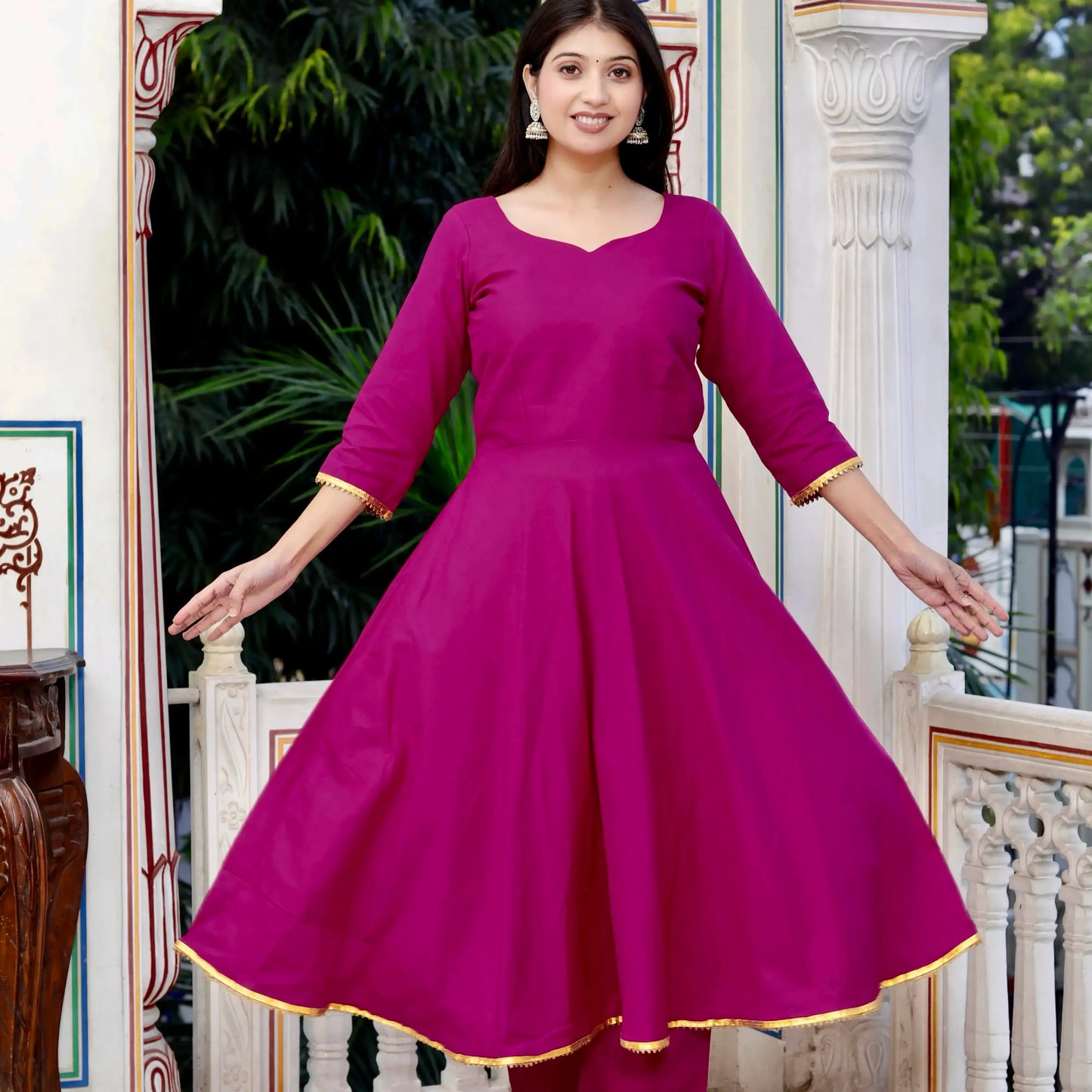 Royal Rani Magenta Anarkali Set