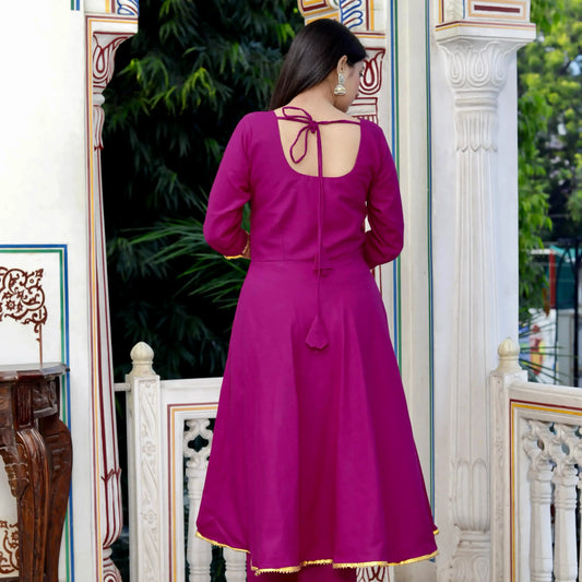 Royal Rani Magenta Anarkali Set