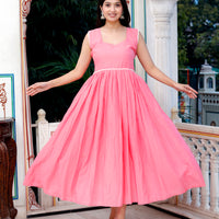 Pastel Perfection Pink Midi Dress