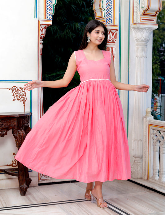 Pastel Perfection Pink Midi Dress