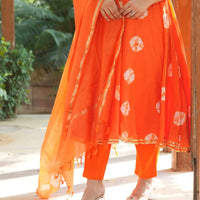 Sunset Glow :The Radiant Orange Ethnic Ensemble