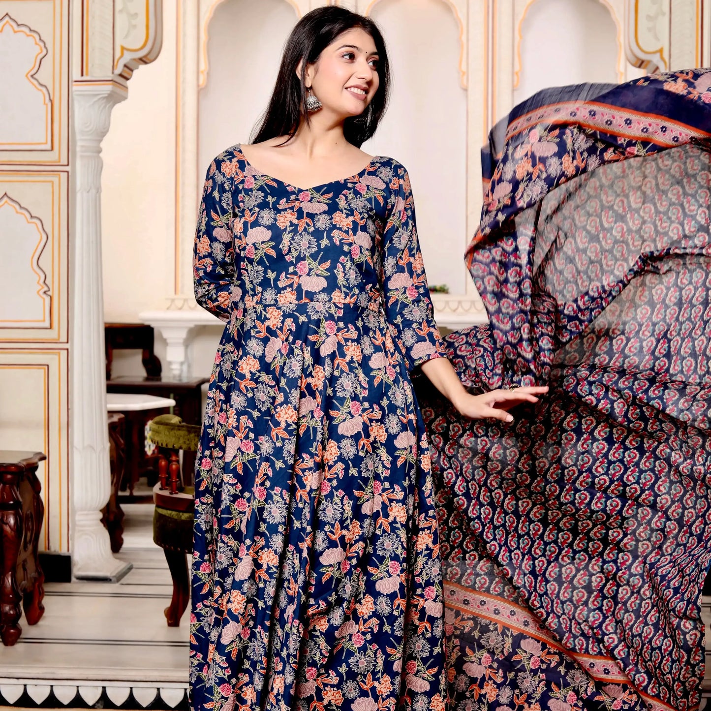 Midnight Garden Anarkali Ensemble