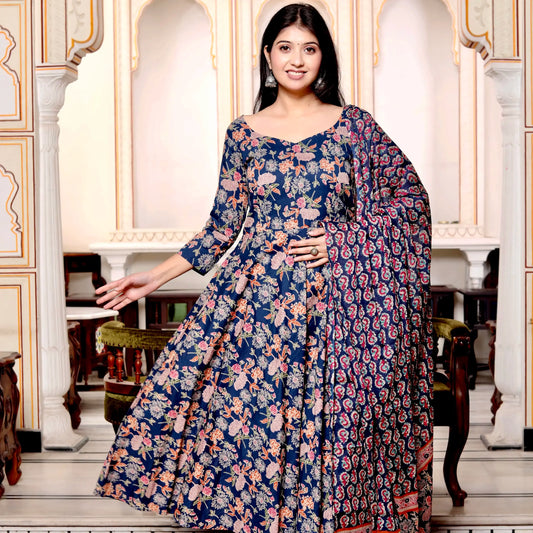 Midnight Garden Anarkali Ensemble
